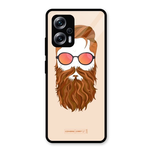 Man in Beard Glass Back Case for Redmi K50i