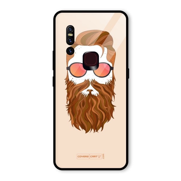 Man in Beard Glass Back Case for Vivo V15