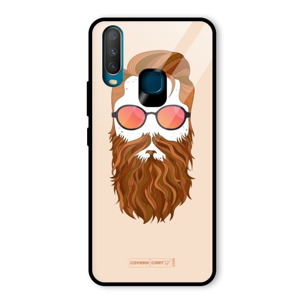 Man in Beard Glass Back Case for Vivo Y15