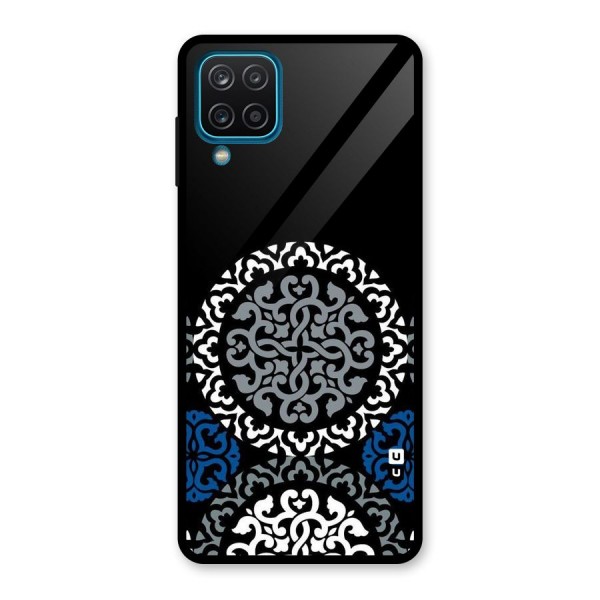 Mandala Circle Pattern Glass Back Case for Galaxy A12