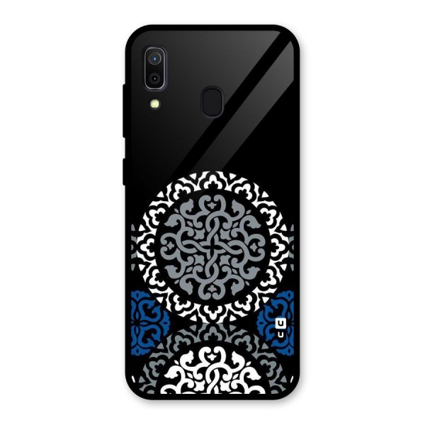 Mandala Circle Pattern Glass Back Case for Galaxy A30