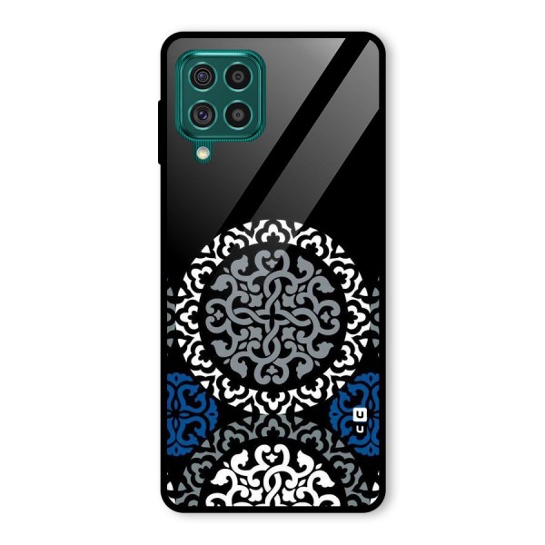 Mandala Circle Pattern Glass Back Case for Galaxy F62