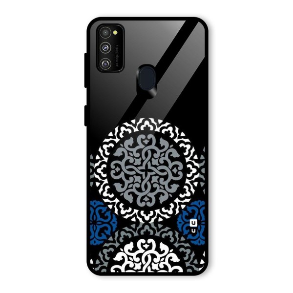 Mandala Circle Pattern Glass Back Case for Galaxy M21