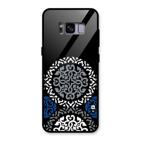 Mandala Circle Pattern Glass Back Case for Galaxy S8