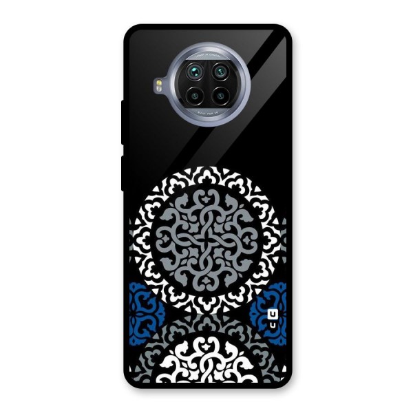 Mandala Circle Pattern Glass Back Case for Mi 10i