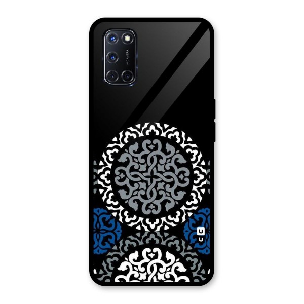 Mandala Circle Pattern Glass Back Case for Oppo A52