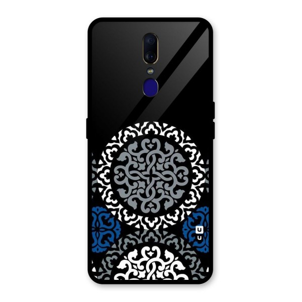 Mandala Circle Pattern Glass Back Case for Oppo F11