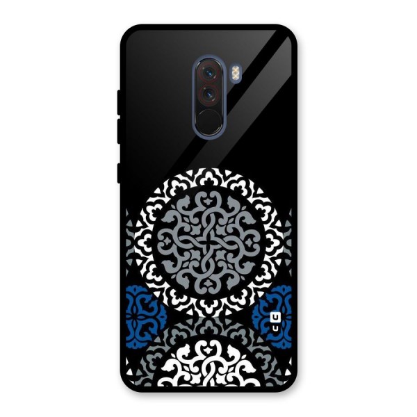 Mandala Circle Pattern Glass Back Case for Poco F1