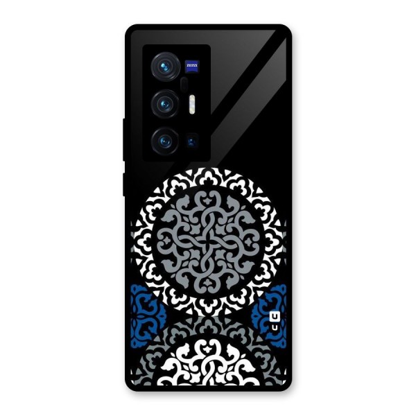 Mandala Circle Pattern Glass Back Case for Vivo X70 Pro Plus