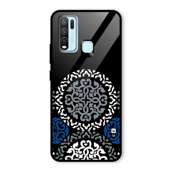 Mandala Circle Pattern Glass Back Case for Vivo Y50