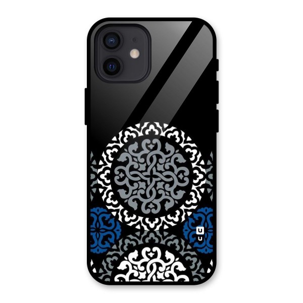 Mandala Circle Pattern Glass Back Case for iPhone 12