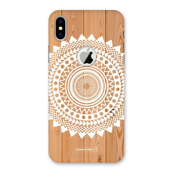 Mandala Design Back Case for iPhone XS Logo Cut