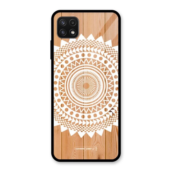 Mandala Design Glass Back Case for Galaxy A22 5G