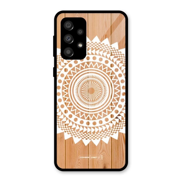 Mandala Design Glass Back Case for Galaxy A32