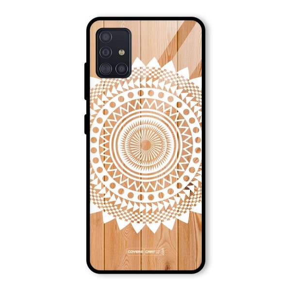 Mandala Design Glass Back Case for Galaxy A51