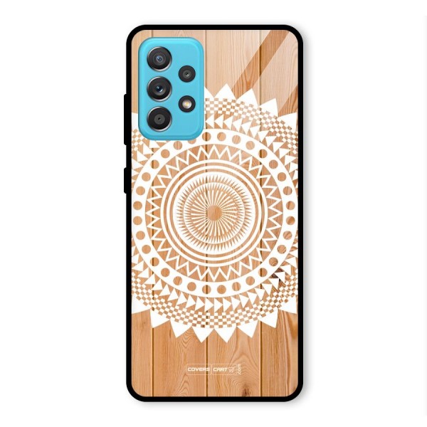 Mandala Design Glass Back Case for Galaxy A52