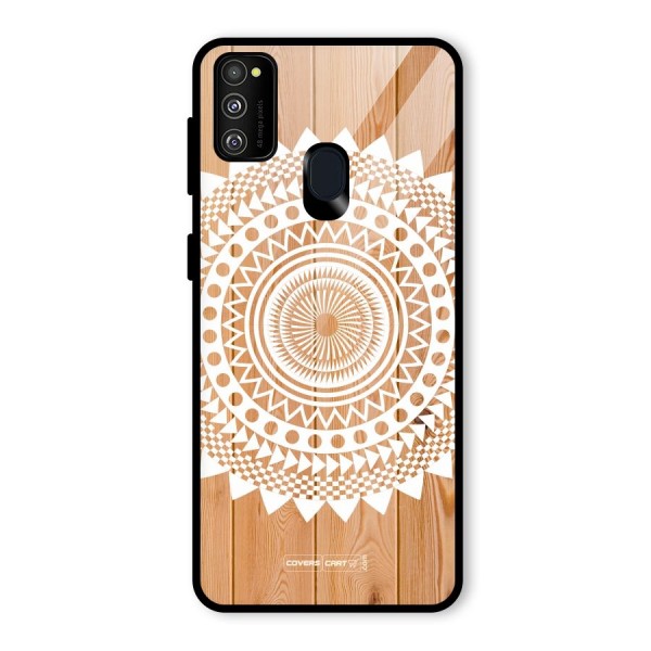 Mandala Design Glass Back Case for Galaxy M21