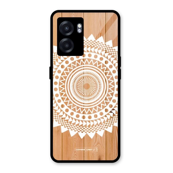 Mandala Design Glass Back Case for Oppo K10 (5G)