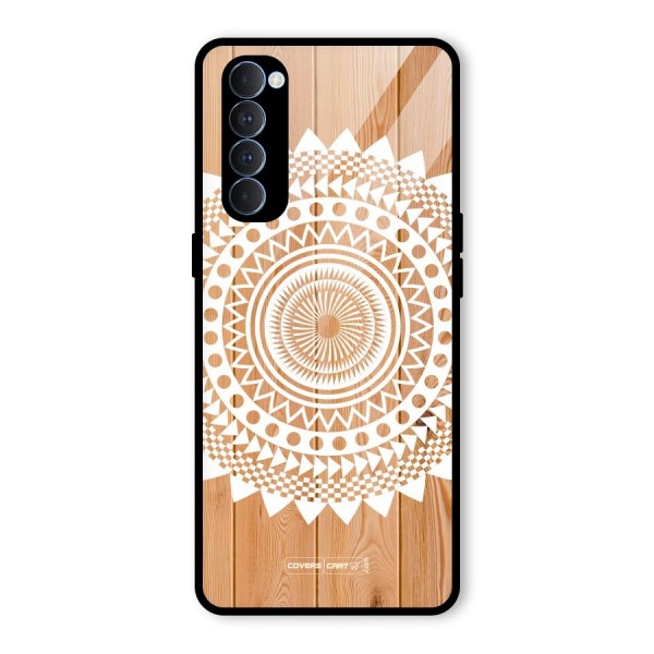 Mandala Design Glass Back Case for Oppo Reno4 Pro