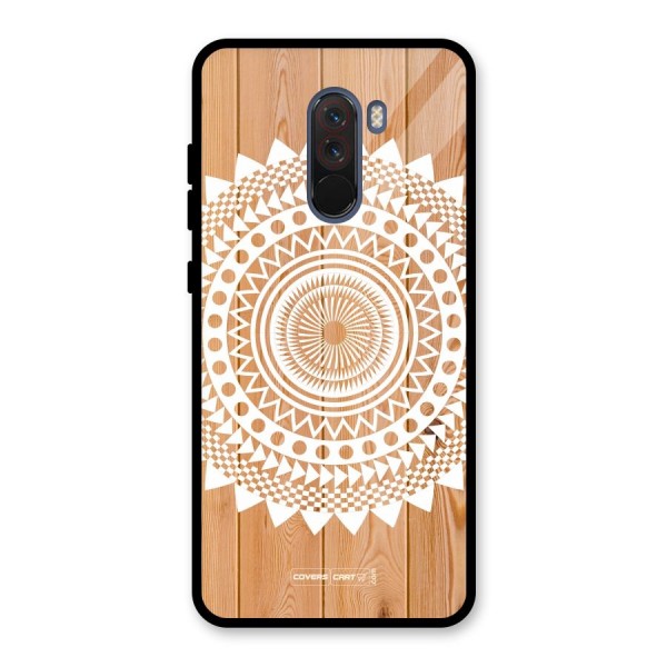 Mandala Design Glass Back Case for Poco F1