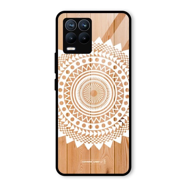 Mandala Design Glass Back Case for Realme 8 Pro