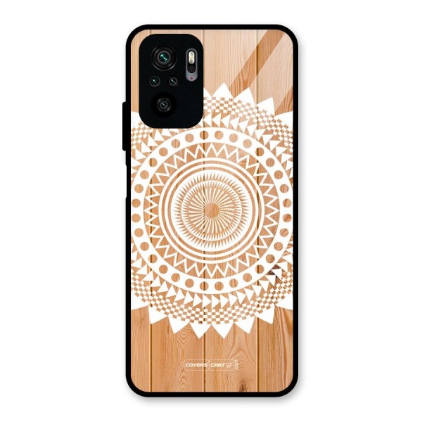 Mandala Design Glass Back Case for Redmi Note 10