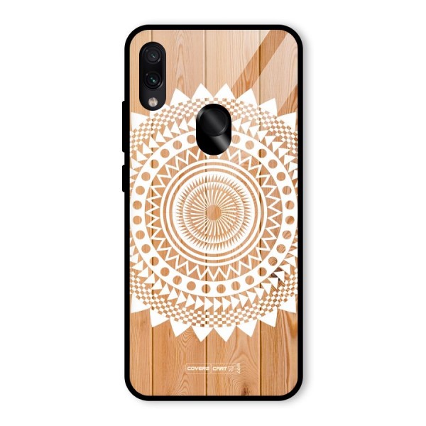 Mandala Design Glass Back Case for Redmi Note 7