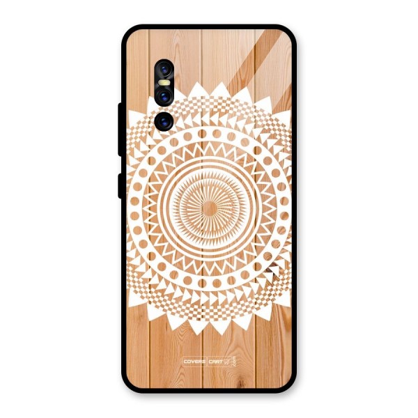 Mandala Design Glass Back Case for Vivo V15 Pro