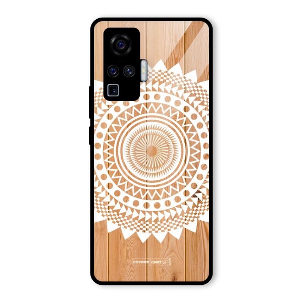 Mandala Design Glass Back Case for Vivo X50 Pro