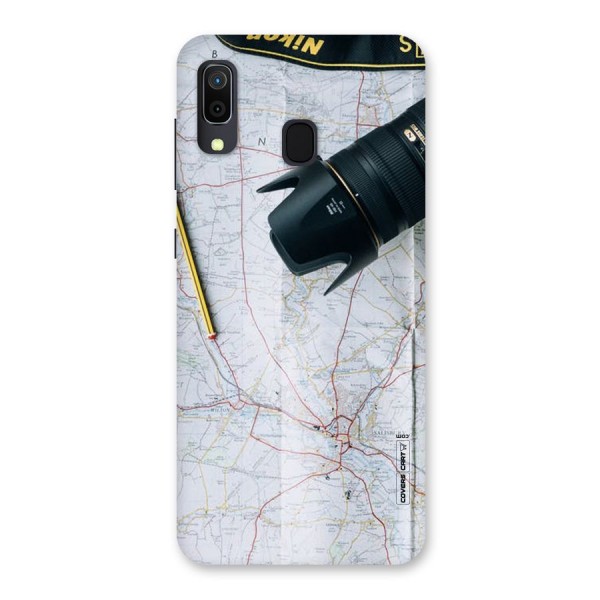 Map And Camera Back Case for Galaxy A20