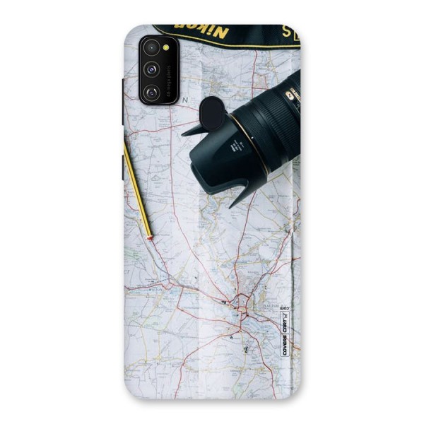 Map And Camera Back Case for Galaxy M21