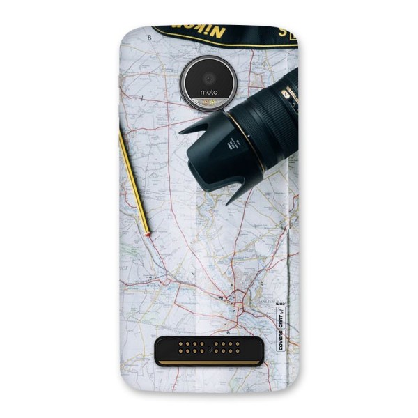 Map And Camera Back Case for Moto Z Play