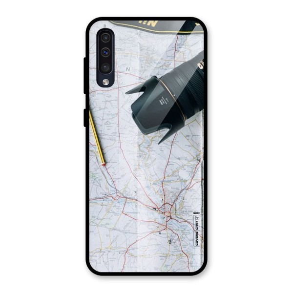 Map And Camera Glass Back Case for Galaxy A50s