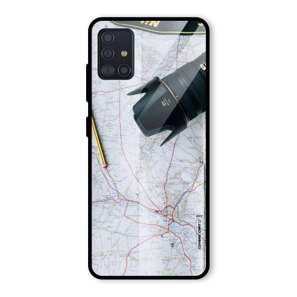 Map And Camera Glass Back Case for Galaxy A51