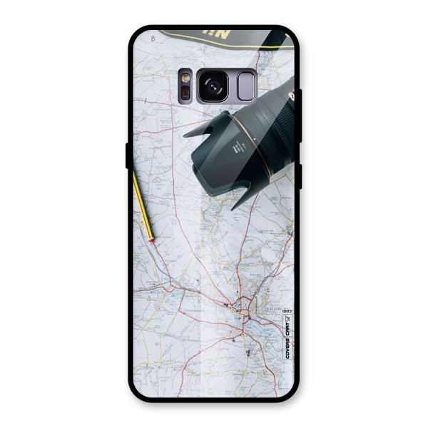 Map And Camera Glass Back Case for Galaxy S8