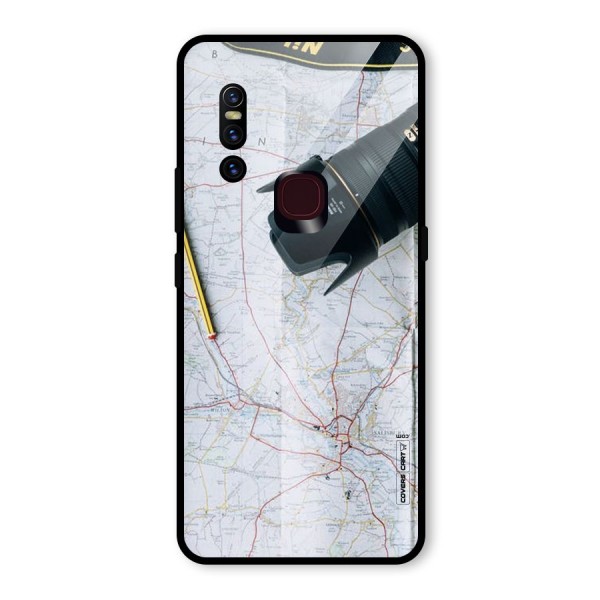 Map And Camera Glass Back Case for Vivo V15