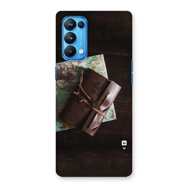 Map Journal Back Case for Oppo Reno5 Pro 5G