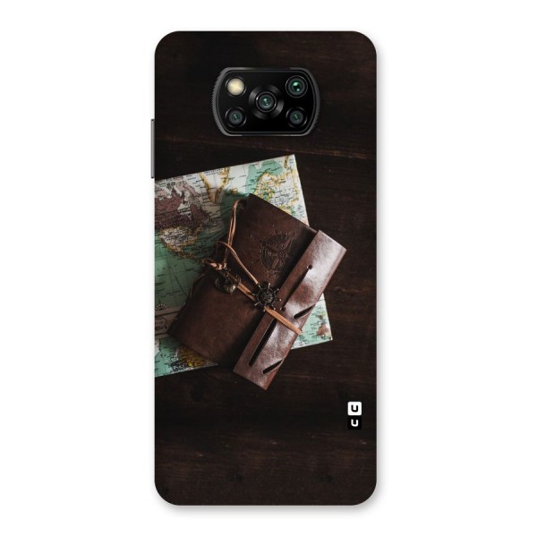 Map Journal Back Case for Poco X3