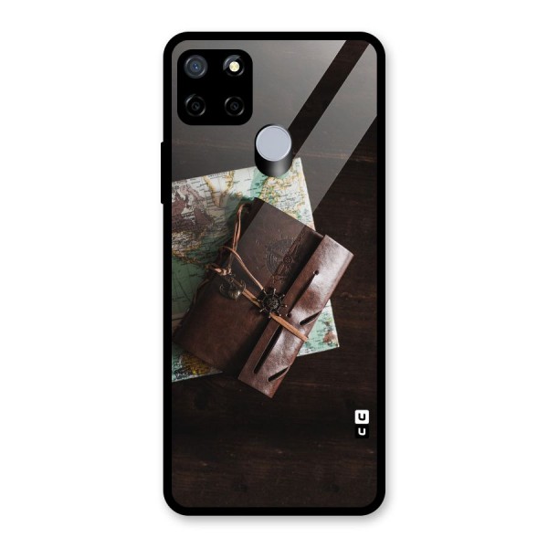 Map Journal Glass Back Case for Realme C12