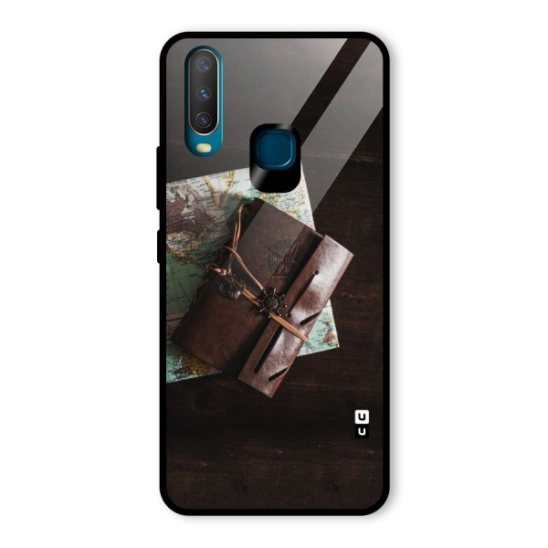 Map Journal Glass Back Case for Vivo Y12