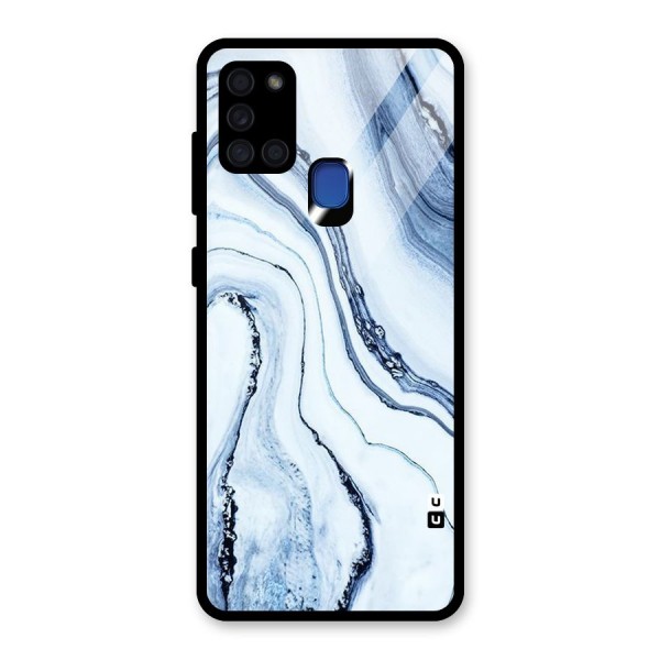 Marble Awesome Glass Back Case for Galaxy A21s