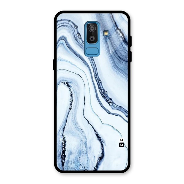 Marble Awesome Glass Back Case for Galaxy J8