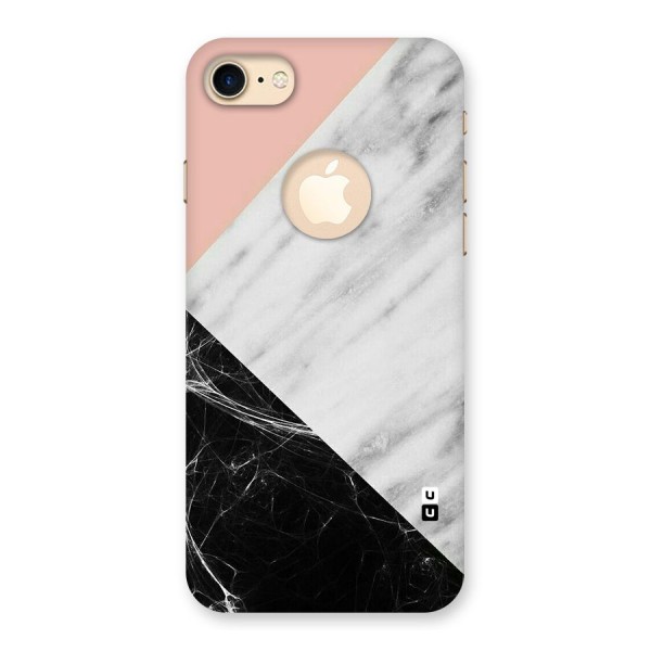 Marble Cuts Back Case for iPhone 8 Logo Cut