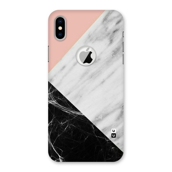 Marble Cuts Back Case for iPhone XS Logo Cut