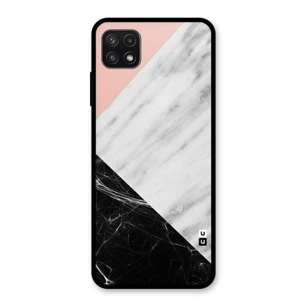 Marble Cuts Glass Back Case for Galaxy A22 5G