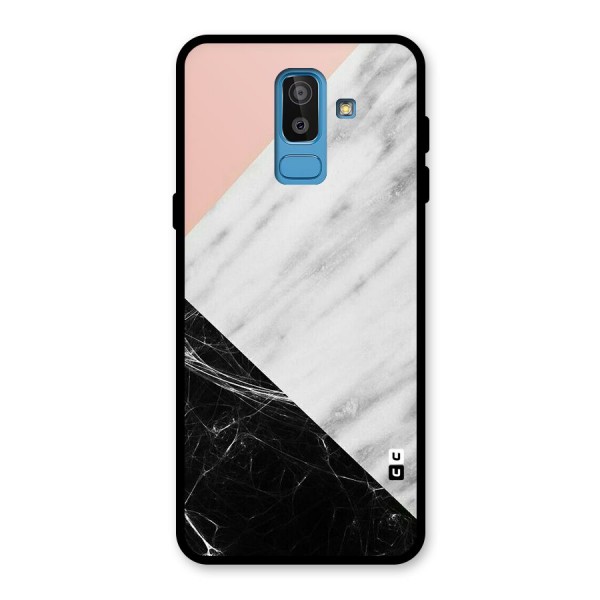 Marble Cuts Glass Back Case for Galaxy J8