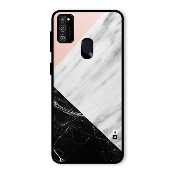 Marble Cuts Glass Back Case for Galaxy M21