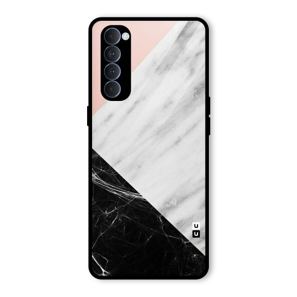 Marble Cuts Glass Back Case for Oppo Reno4 Pro