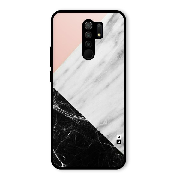 Marble Cuts Glass Back Case for Redmi 9 Prime