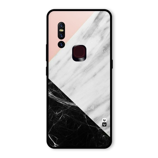 Marble Cuts Glass Back Case for Vivo V15